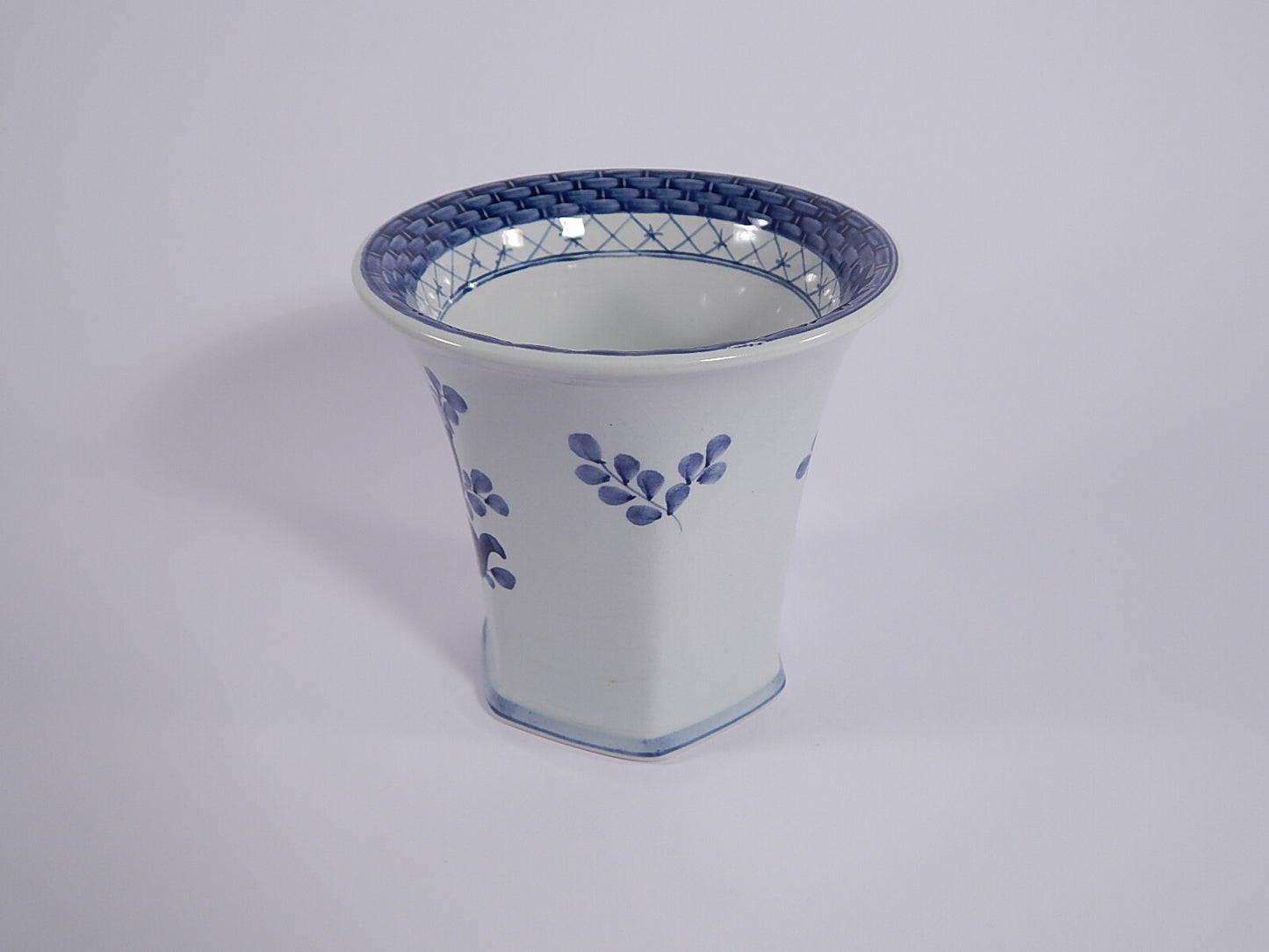 Royal Copenhagen - Aluminia Vaso "Tranquebar" decorazione porcellana da collezione, cm 11