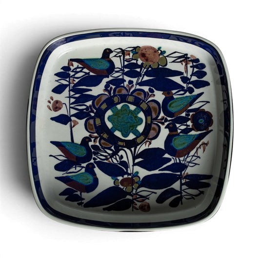 Royal Copenhagen Fajance Ciotola Svuotatasche Kari Chtistensen ceramica dipinta a mano, Cm 26
