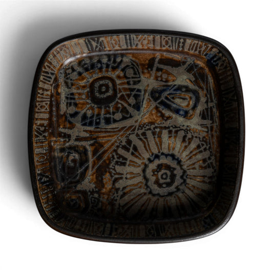 Royal Copenhagen Fajance Ciotola Svuotatasche Niels Thorsson ceramica dipinta a mano, Cm 11
