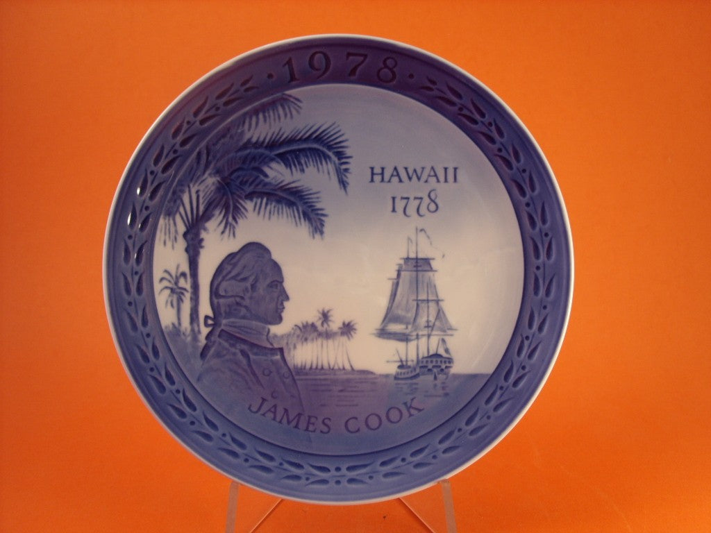 Royal Copenhagen Piatto del Giubileo 1778-1978 James Cook, porcellana danese