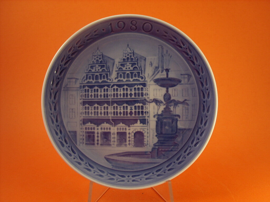 Royal Copenhagen Piatto del Giubileo 1780-1980 primo negozio, porcellana danese
