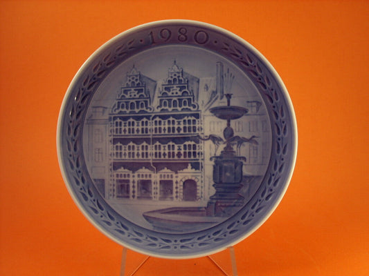 Royal Copenhagen Piatto del Giubileo 1780-1980 primo negozio, porcellana danese