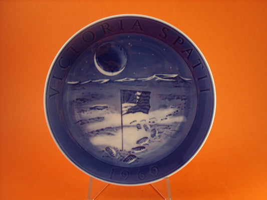 Royal Copenhagen Piatto del Giubileo Sbarco sulla Luna, porcellana danese 1969