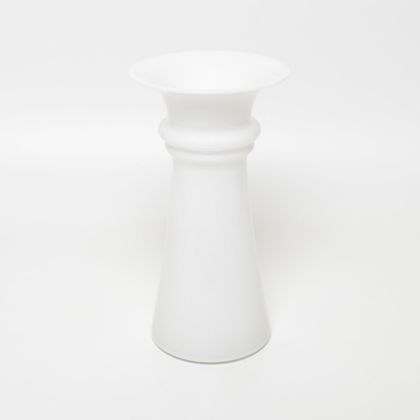 Holmegaard Vaso "Harmony" Bianco Royal Copenhagen vetro autentica, cm 22