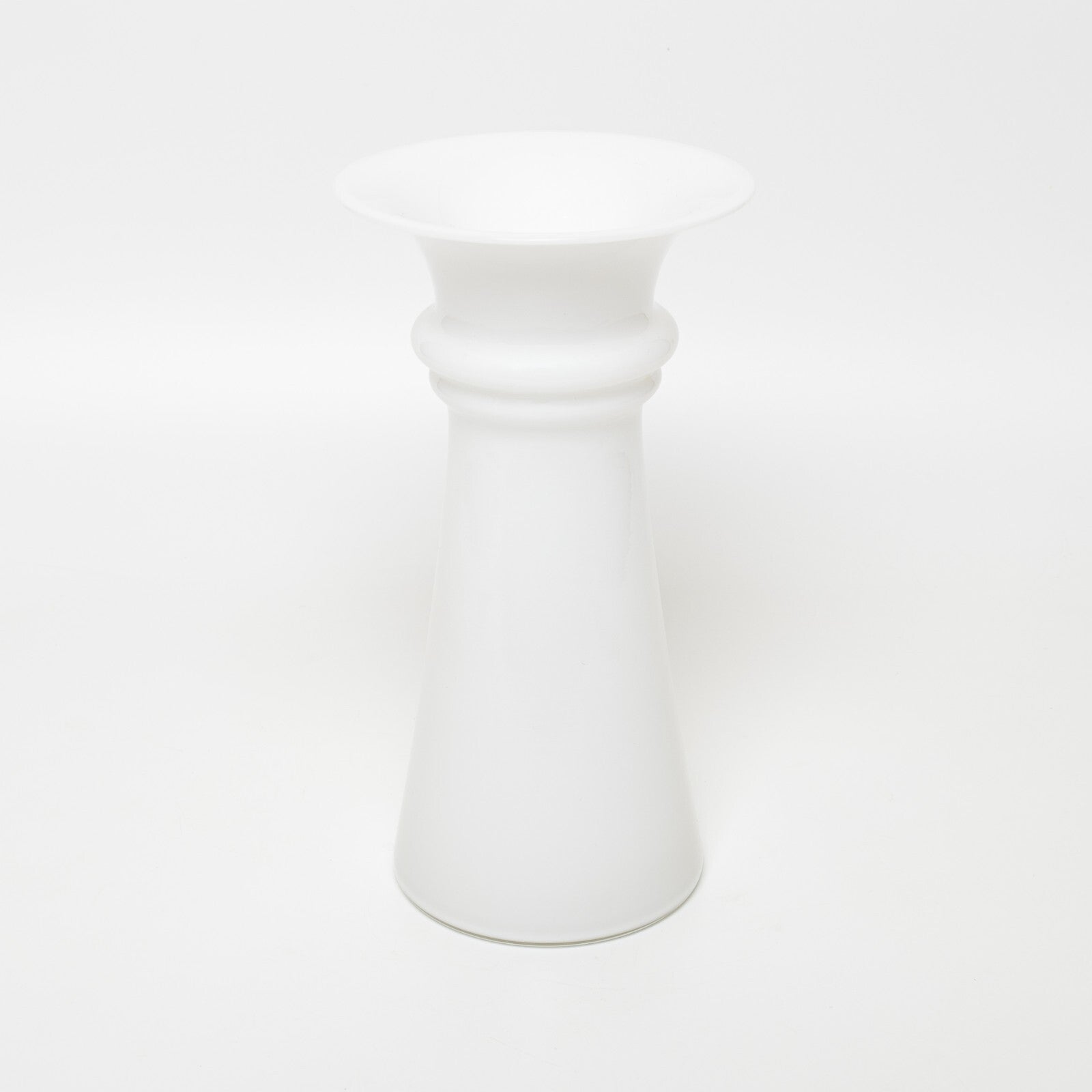 Holmegaard Vaso "Harmony" Bianco Royal Copenhagen vetro autentica, cm 22