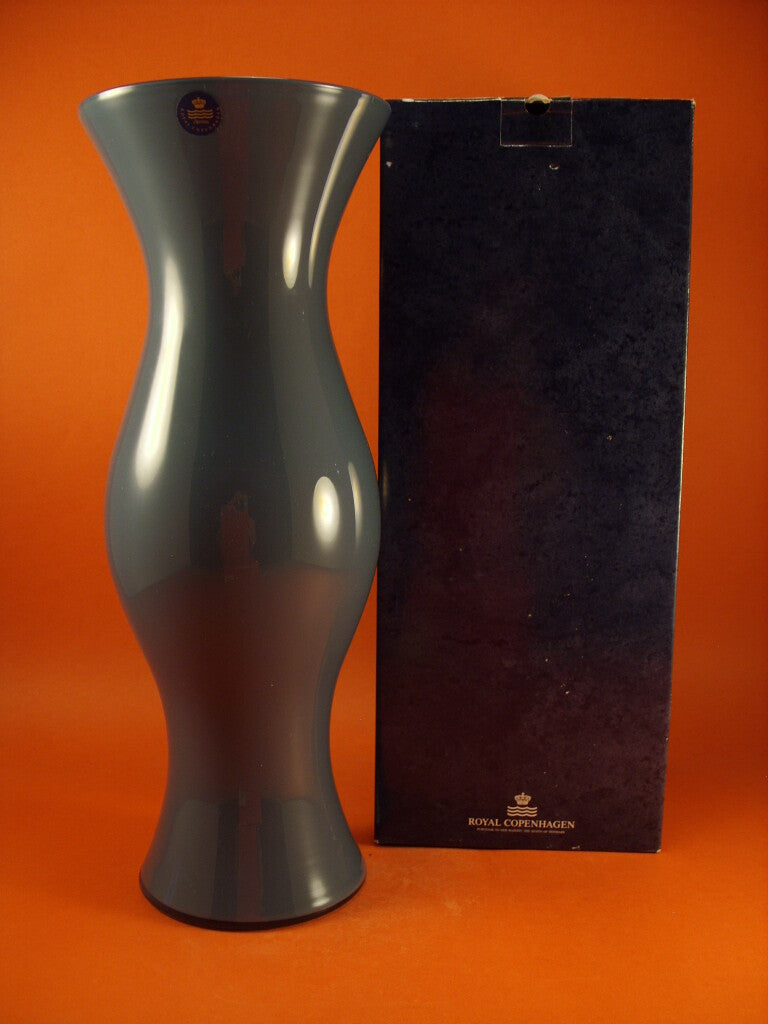 Royal Copenhagen Holmegaard Vaso "Quadro" medio vetro soffiato a mano, cm 33