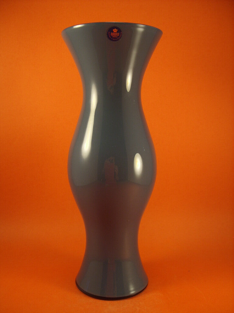 Holmegaard Vaso "Quadro" medio Royal Copenhagen vetro autentica, cm 33