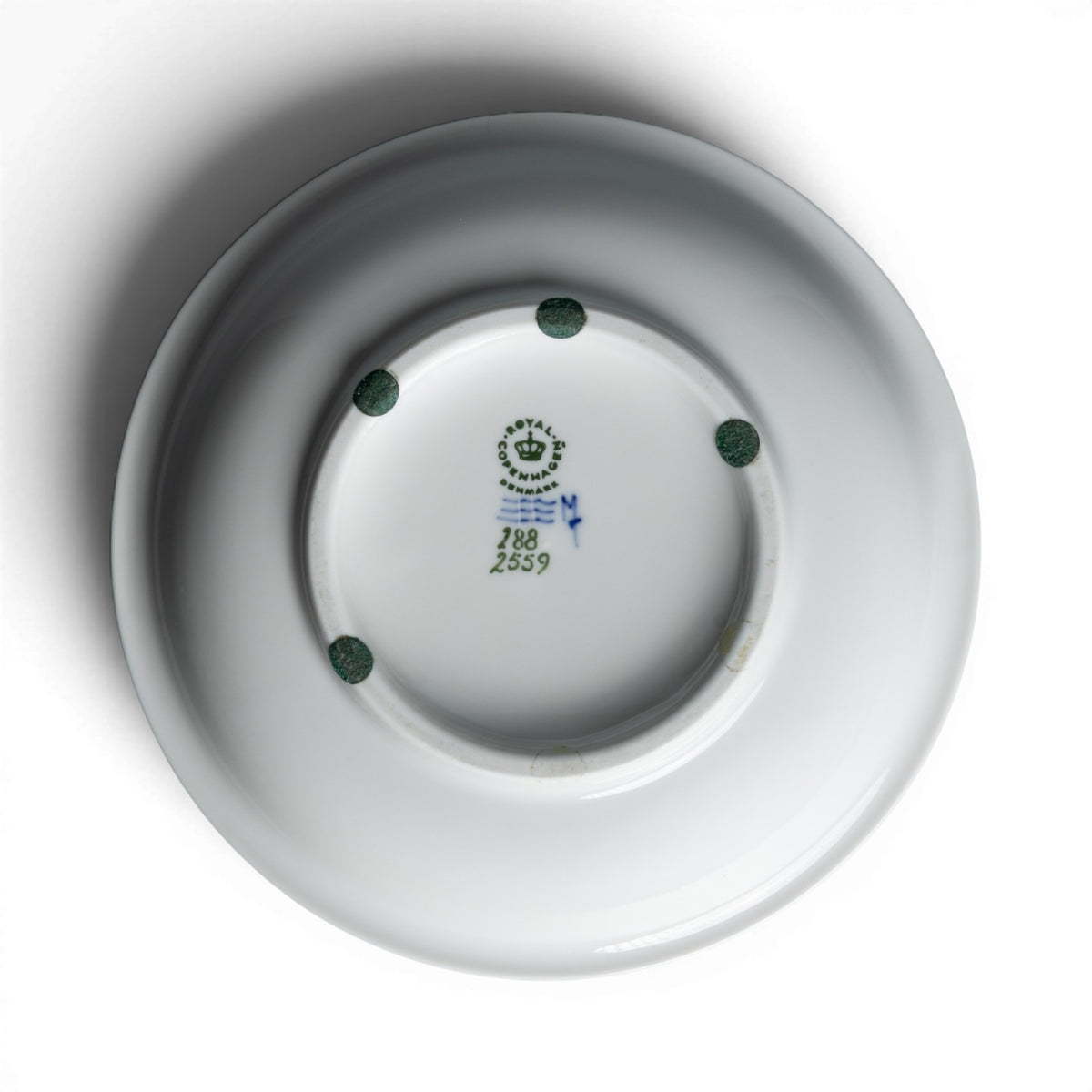 Royal Copenhagen porcellana danese marchio Corona sopra le tre Linee Ondulate cod. 288/2559