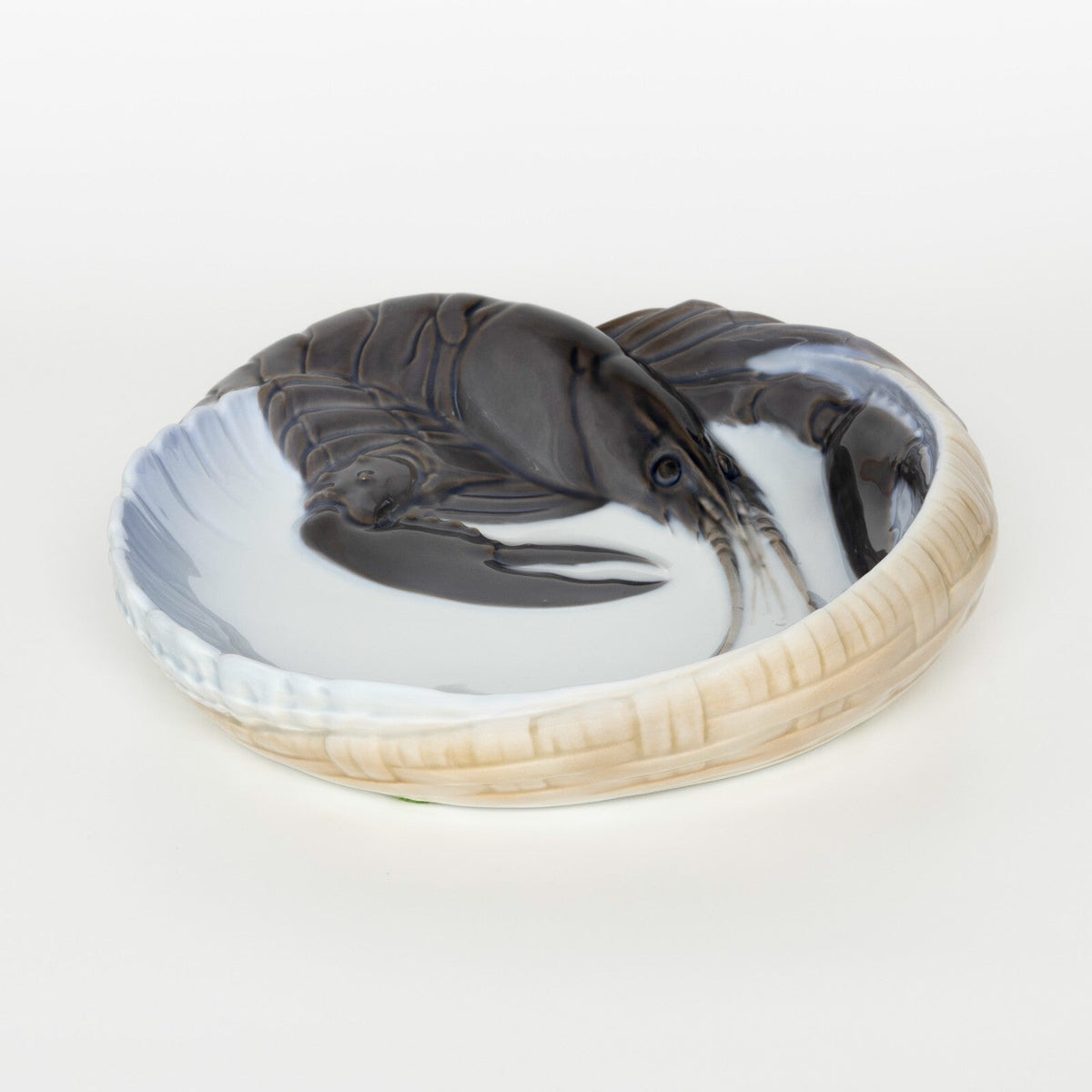 Royal Copenhagen piatto per frutti di mare con aragosta in rilievo RC 3498, Danimarca