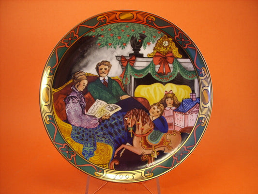 Royal Copenhagen piatto commemorativo Christmas in Denmark 1995 Christmas Tales in porcellana