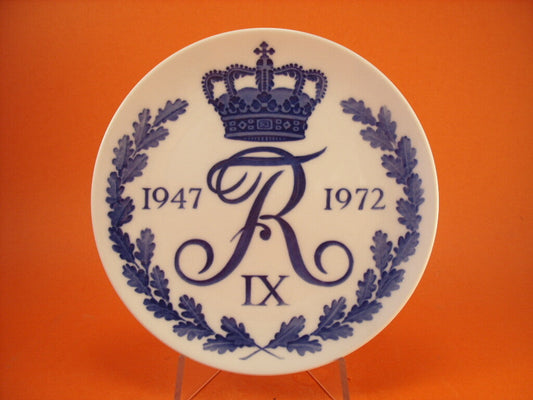 Piatto commemorativo Royal Copenhagen 1972 Re Federico IX