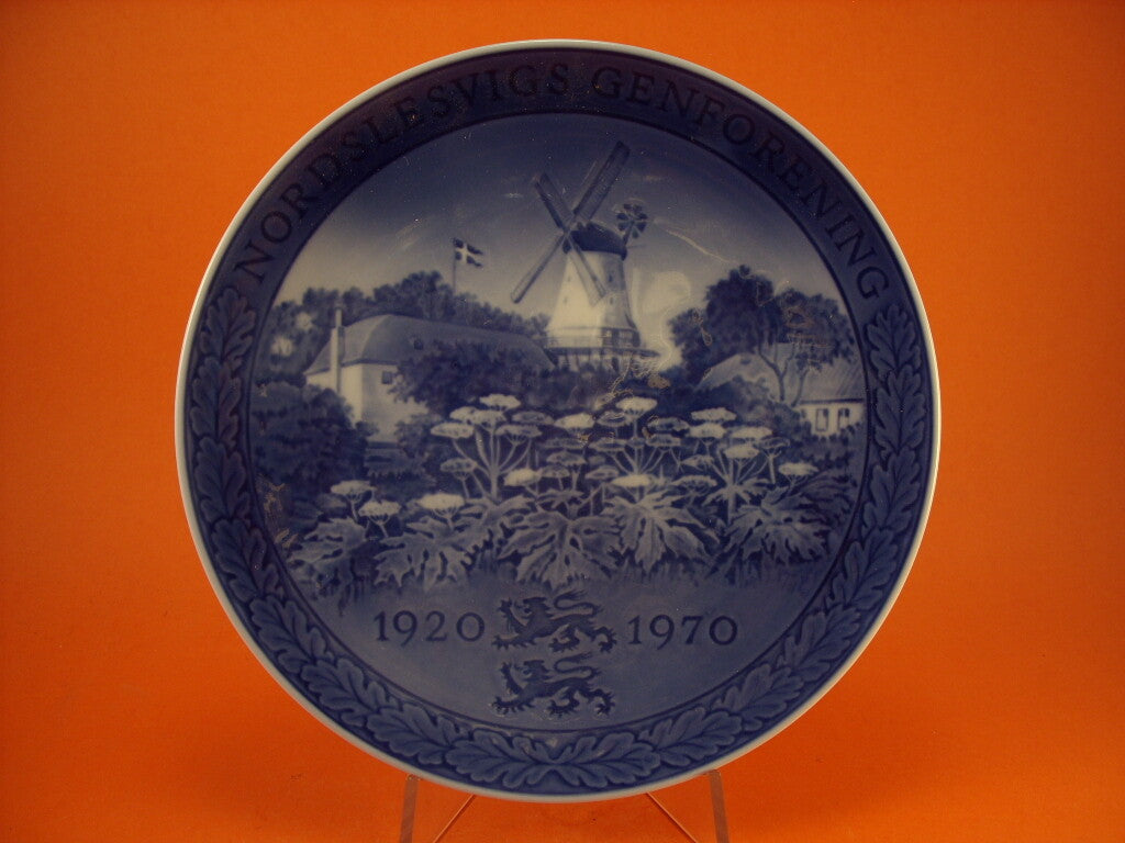 Royal Copenhagen piatto commemorativo Genforening Nordslesvig 1920-1970 RCCM 1970, porcellana danese