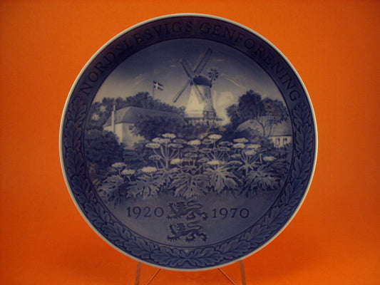 Royal Copenhagen piatto commemorativo Genforening Nordslesvig 1920-1970 RCCM 1970, porcellana danese