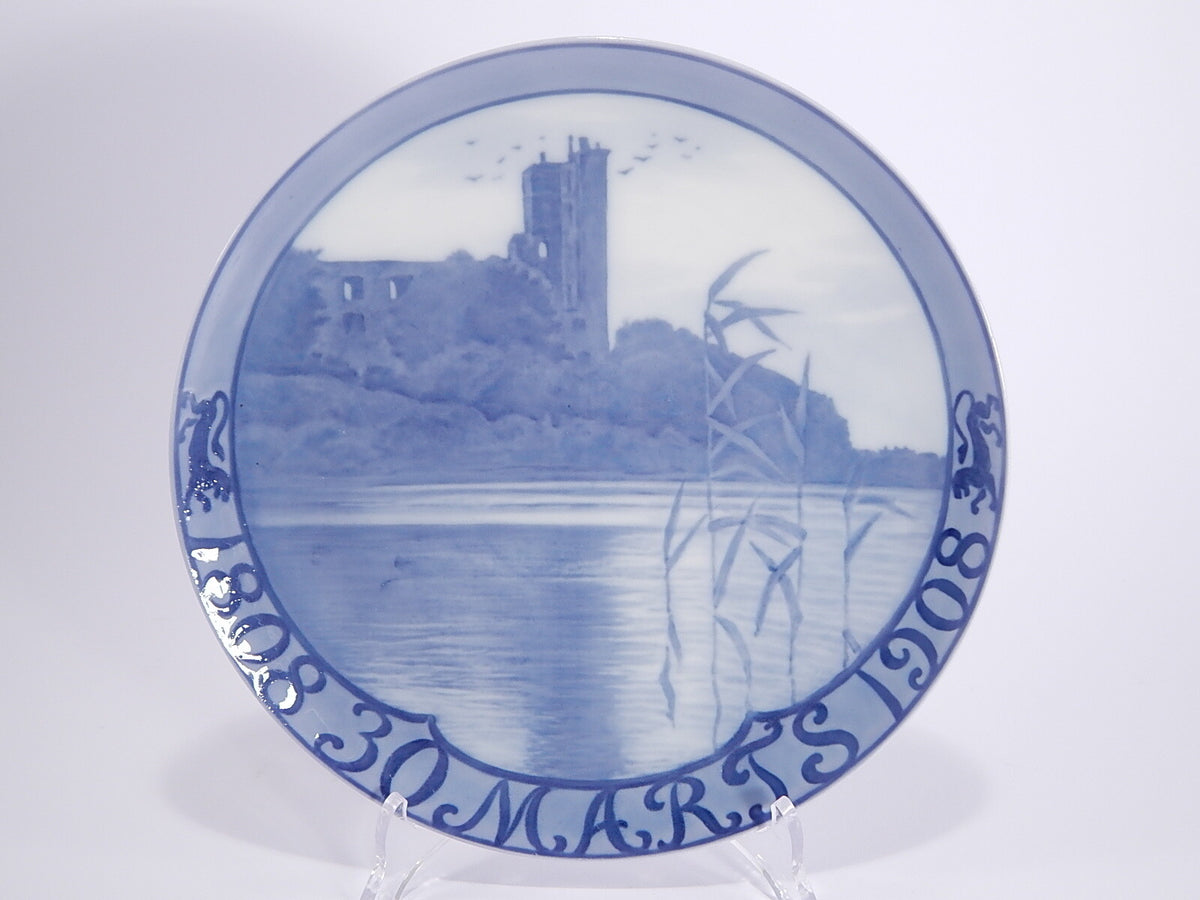 Royal Copenhagen piatto commemorativo Kolding 1808-1908 in porcellana