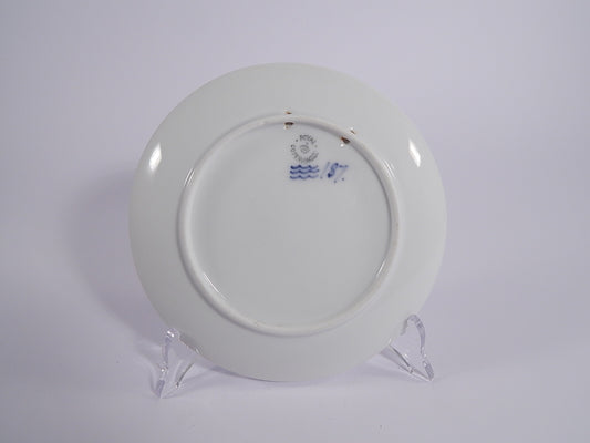 Marchio Royal Copenhagen sul retro del piatto commemorativo Regina Louise 1921