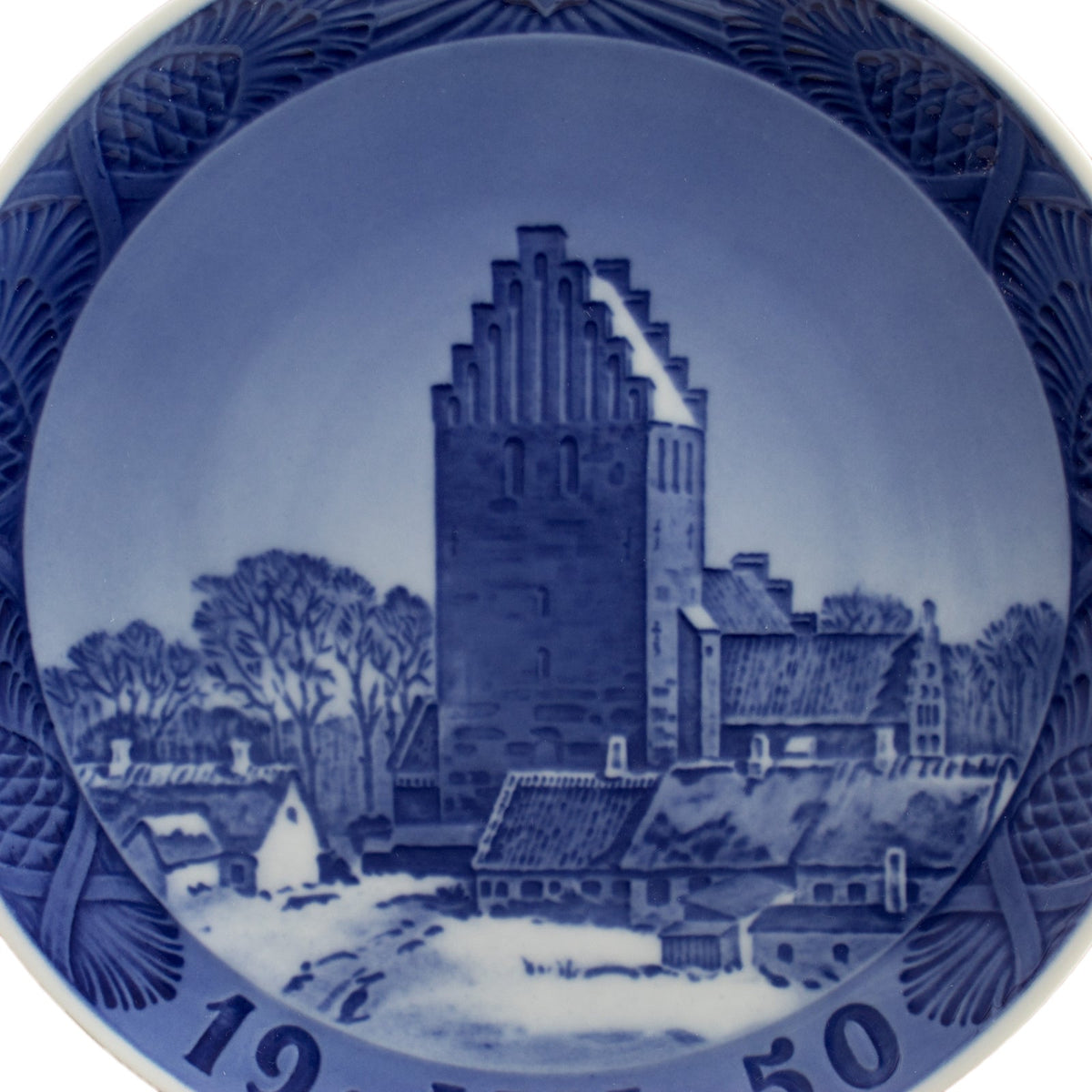 Royal Copenhagen piatto di Natale 1950 seconda scelta, blu cobalto sottosmalto
