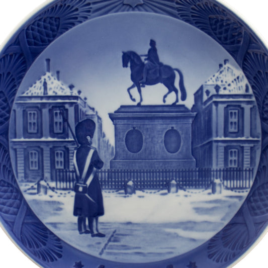 Royal Copenhagen piatto di Natale 1954 seconda scelta, blu cobalto sottosmalto