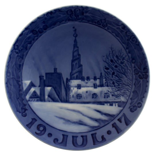 Royal Copenhagen Piatto di Natale porcellana dipinta a mano, 18 cm