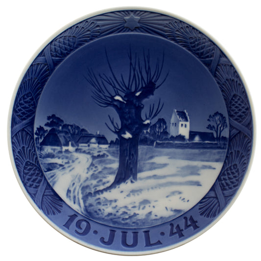 Royal Copenhagen Piatto di Natale porcellana dipinta a mano, 18 cm