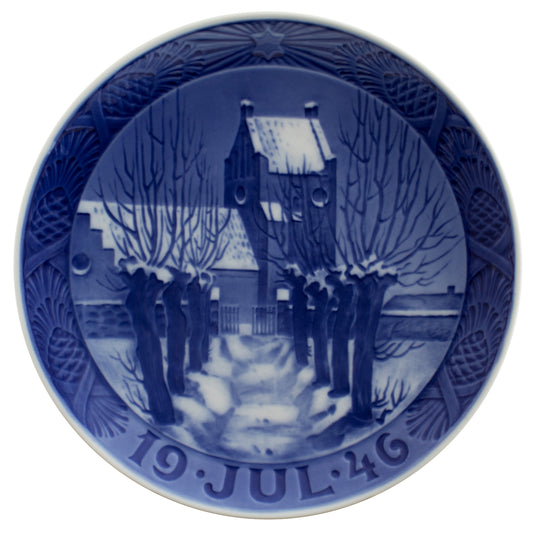 Royal Copenhagen Piatto di Natale porcellana dipinta a mano, 18 cm