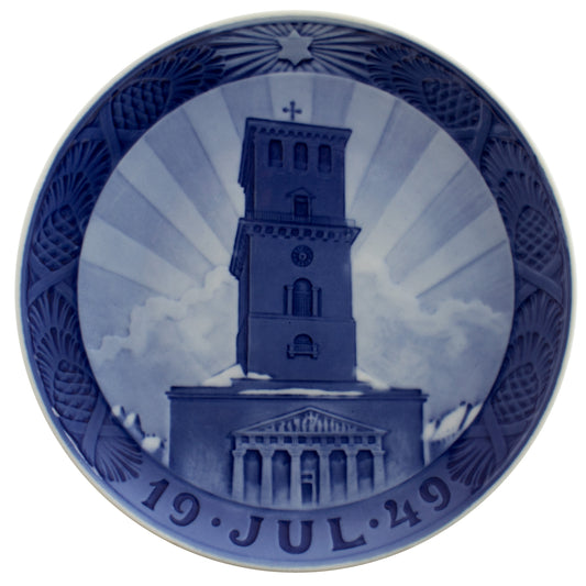 Royal Copenhagen Piatto di Natale porcellana dipinta a mano, 18 cm