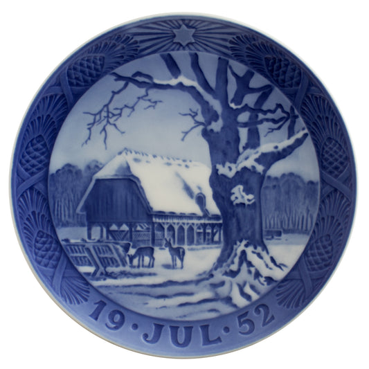 Royal Copenhagen Piatto di Natale porcellana dipinta a mano, 18 cm