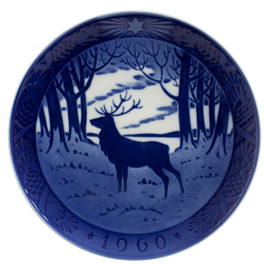 Royal Copenhagen Piatto di Natale porcellana dipinta a mano, 18 cm