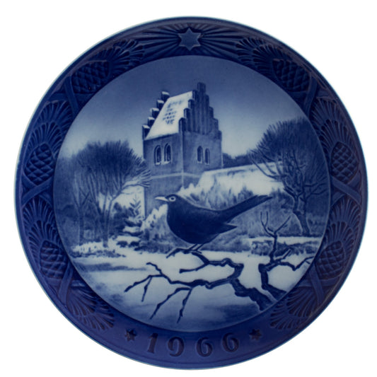 Royal Copenhagen Piatto di Natale porcellana dipinta a mano, 18 cm