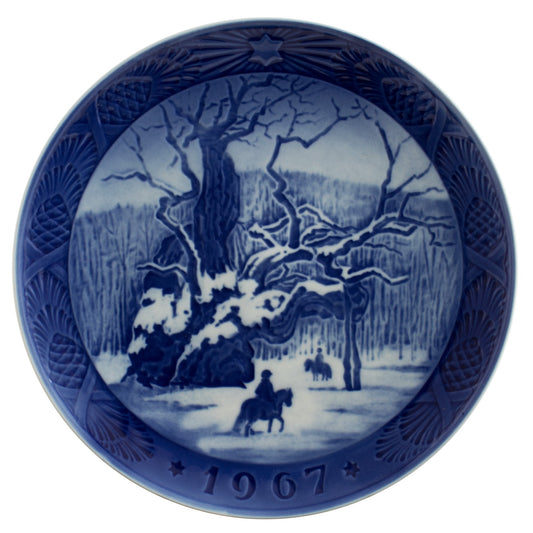 Royal Copenhagen Piatto di Natale porcellana dipinta a mano, 18 cm