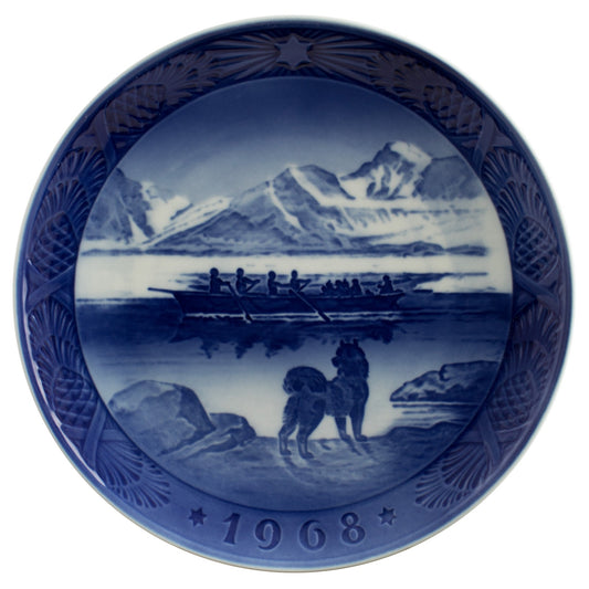 Royal Copenhagen Piatto di Natale porcellana dipinta a mano, 18 cm