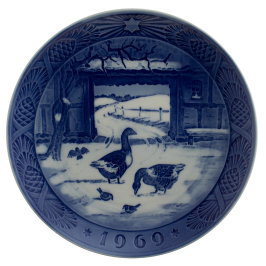 Royal Copenhagen Piatto di Natale porcellana dipinta a mano, 18 cm