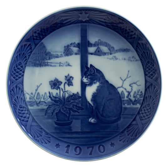 Royal Copenhagen Piatto di Natale porcellana dipinta a mano, 18 cm
