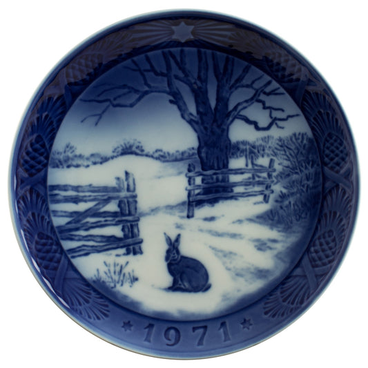 Royal Copenhagen Piatto di Natale porcellana dipinta a mano, 18 cm