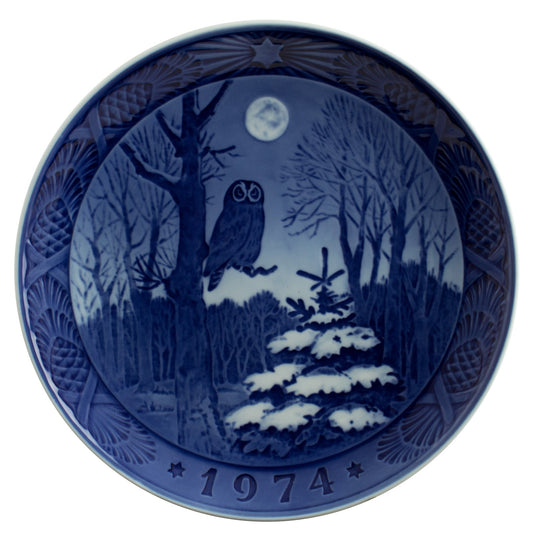Royal Copenhagen Piatto di Natale porcellana dipinta a mano, 18 cm