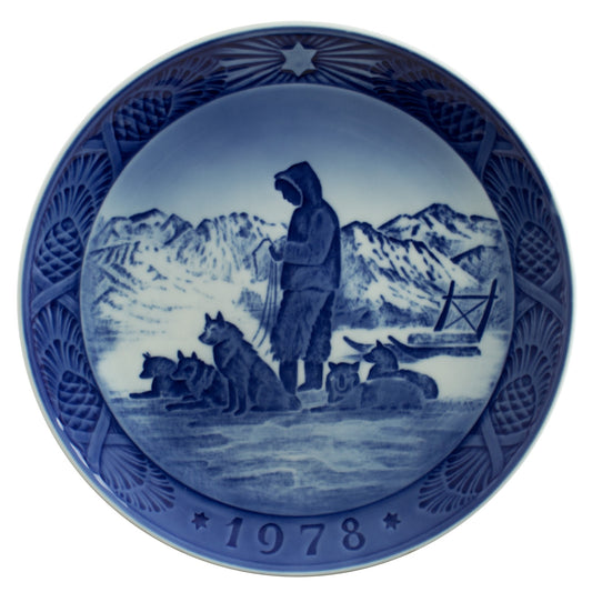 Royal Copenhagen Piatto di Natale porcellana dipinta a mano, 18 cm