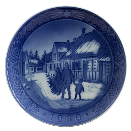 Royal Copenhagen Piatto di Natale porcellana dipinta a mano, 18 cm