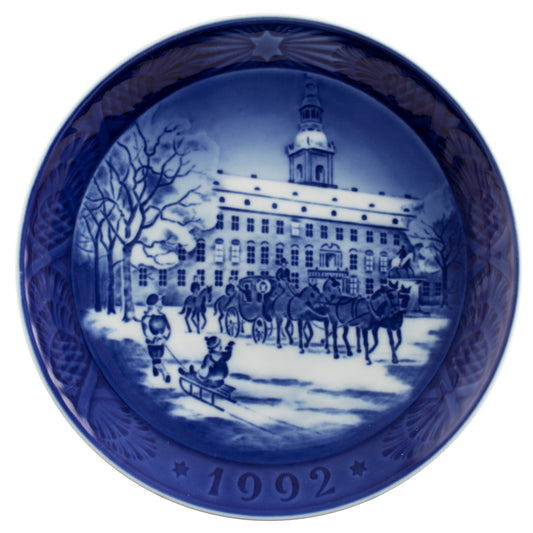Royal Copenhagen Piatto di Natale porcellana dipinta a mano, 18 cm