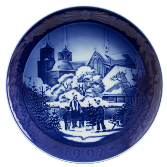 Royal Copenhagen Piatto di Natale porcellana dipinta a mano, 18 cm