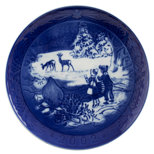 Royal Copenhagen Piatto di Natale porcellana dipinta a mano, 18 cm