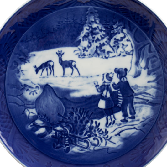 Piatto di Natale Royal Copenhagen porcellana autentica, 18 cm