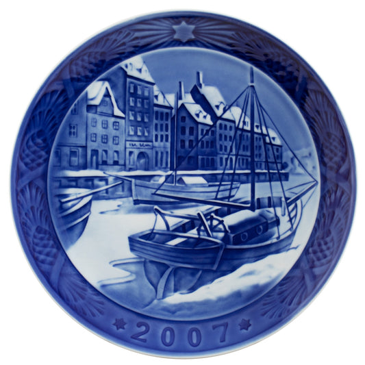 Royal Copenhagen Piatto di Natale porcellana dipinta a mano, 18 cm