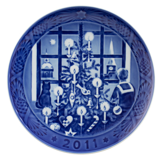 Royal Copenhagen Piatto di Natale porcellana dipinta a mano, 18 cm