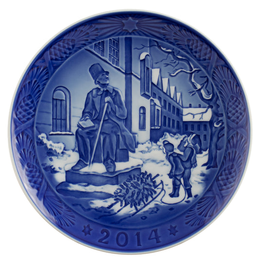 Royal Copenhagen Piatto di Natale porcellana dipinta a mano, 18 cm