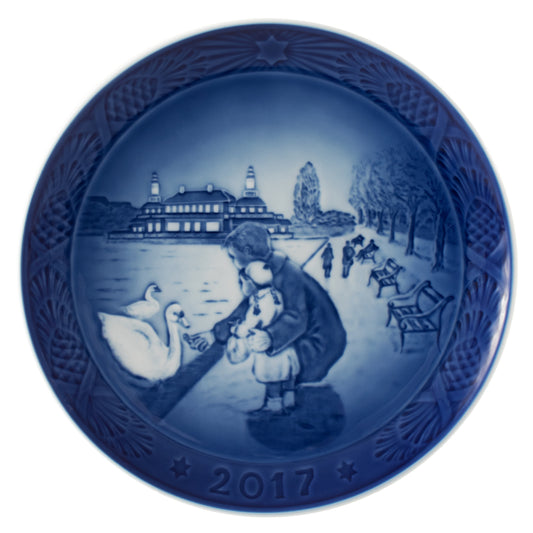 Royal Copenhagen Piatto di Natale porcellana dipinta a mano, 18 cm