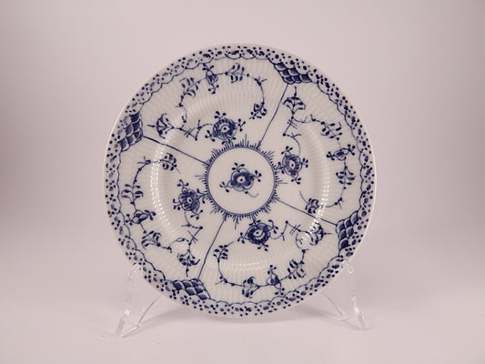 Piatto da dolce antico Royal Copenhagen Blue Fluted Half Lace in porcellana danese, 17cm
