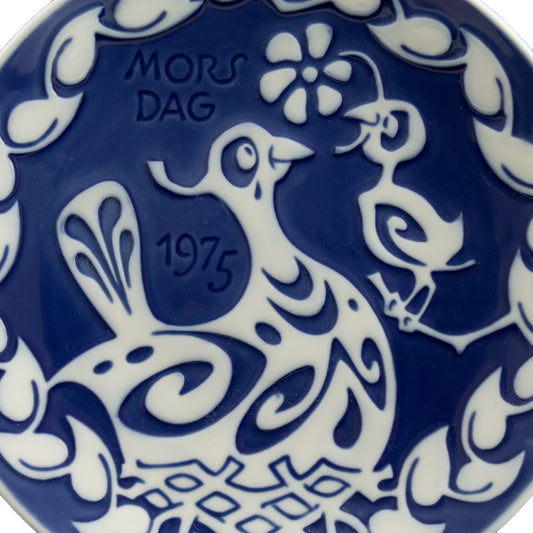 Piatto Festa della Mamma 1975 Royal Copenhagen porcellana autentica, cm 15