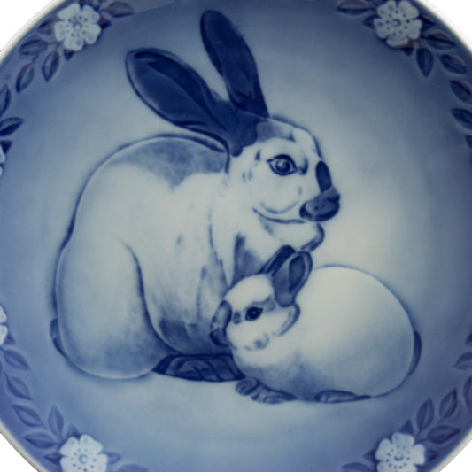 Piatto Festa della Mamma Animali 1985 Royal Copenhagen porcellana autentica, cm 15
