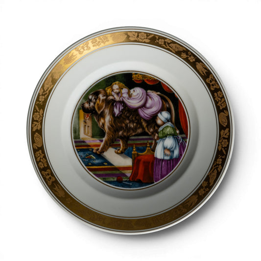 Royal Copenhagen Piatto H.C.Andersen "L'Acciarino Magico" porcellana dipinta a mano, cm 19