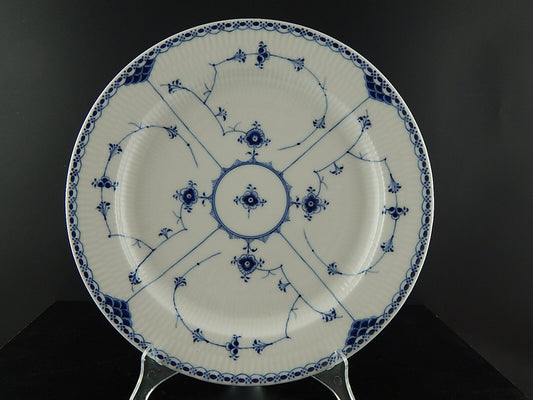 Piatto da portata antico Royal Copenhagen Blue Fluted Half Lace in porcellana danese, 32,5cm