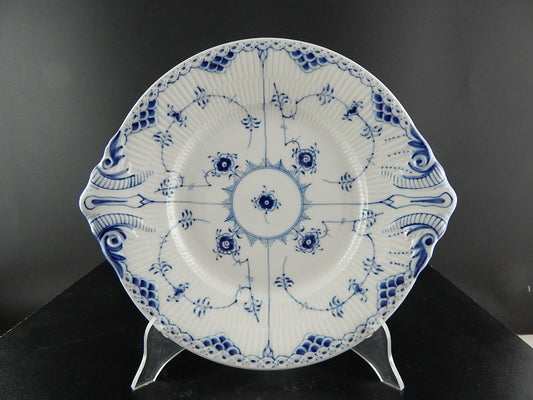 Piatto da portata antico Royal Copenhagen Blue Fluted Half Lace in porcellana danese, 28cm